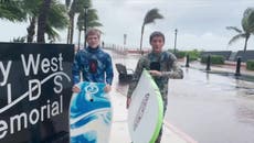 Surfers try to ‘catch’ big waves as Hurricane Ian set to hit Florida