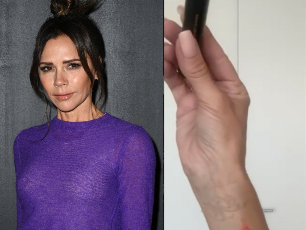 Victoria Beckham appears to have removed tattoo of husband David Beckham’s initials