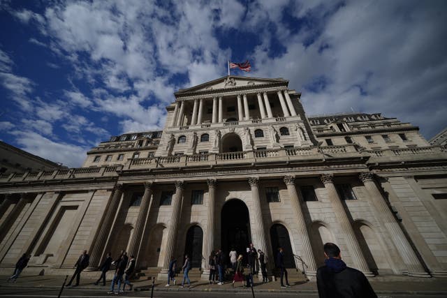 The pound has managed to recover ground and London’s top index was in the green following the Bank of England surprise intervention to calm gilts markets on Wednesday (Yui Mok/ PA)