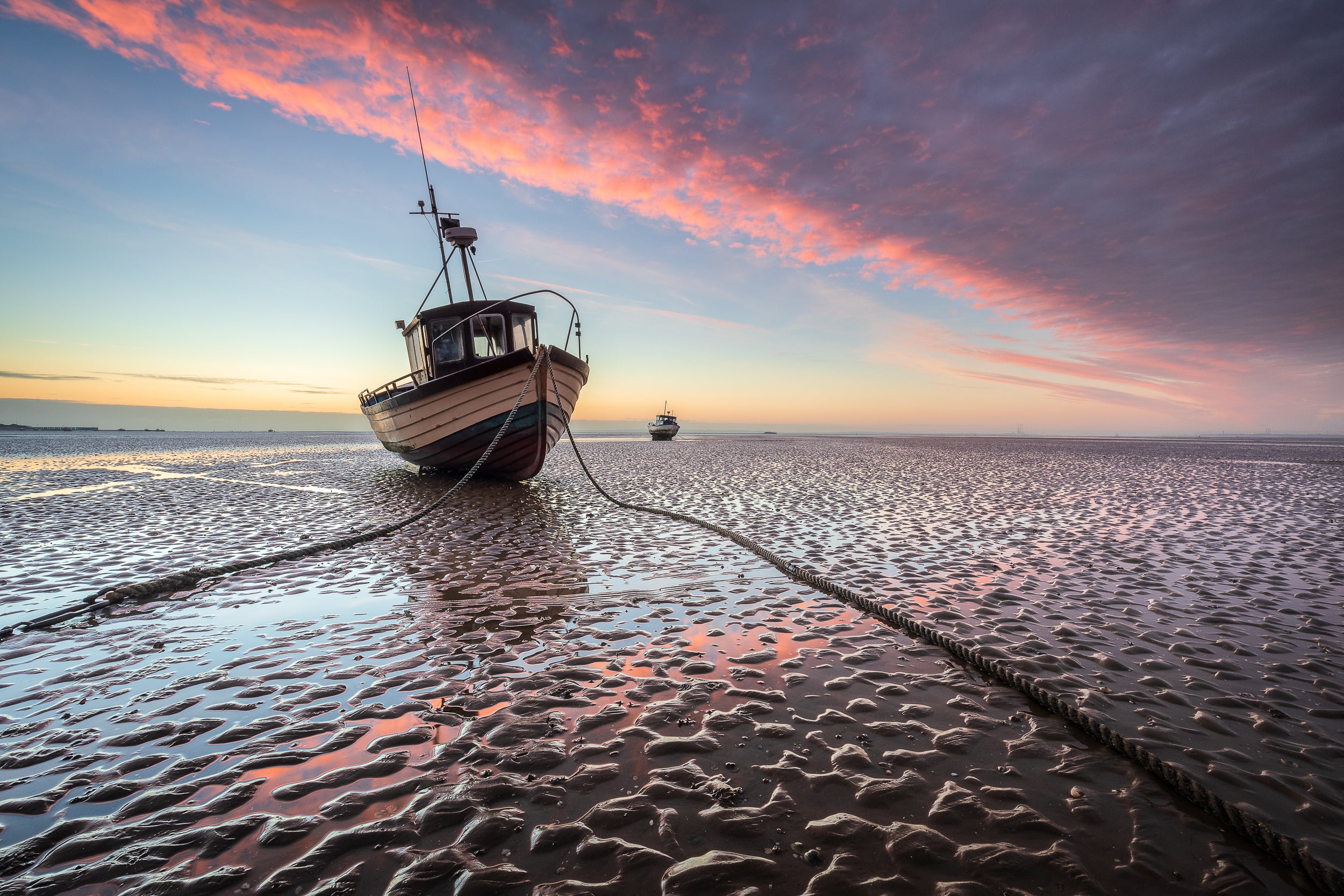 Justin Minns also won the Ships and Wrecks category with this image, ‘Scattered’, taken at Thames Estuary, Essex (Justin Minns/Shipwrecked Mariners’ Society)