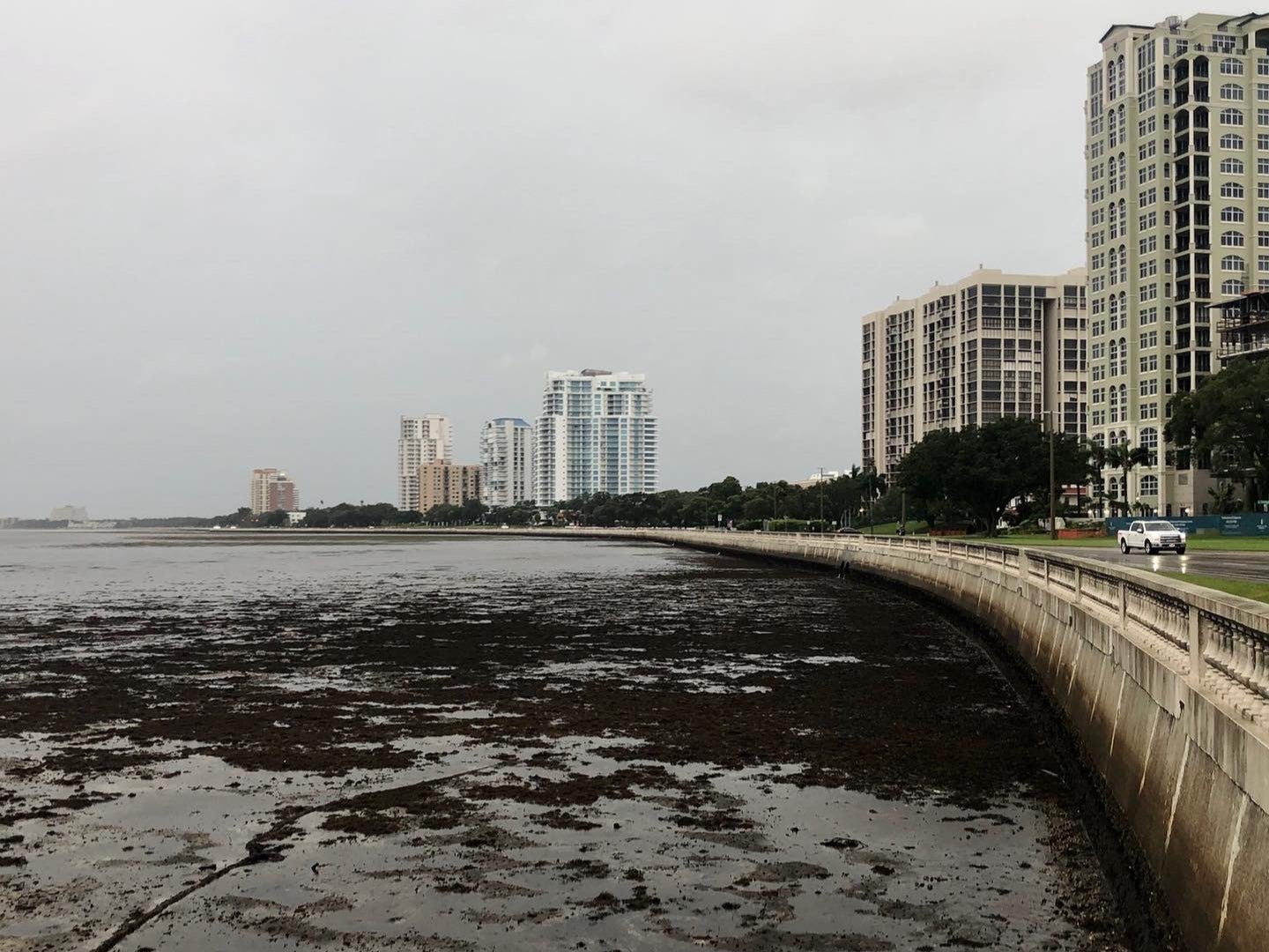 Water pulled out from Tampa Bay as Hurricane Ian causes a “reverse storm surge"