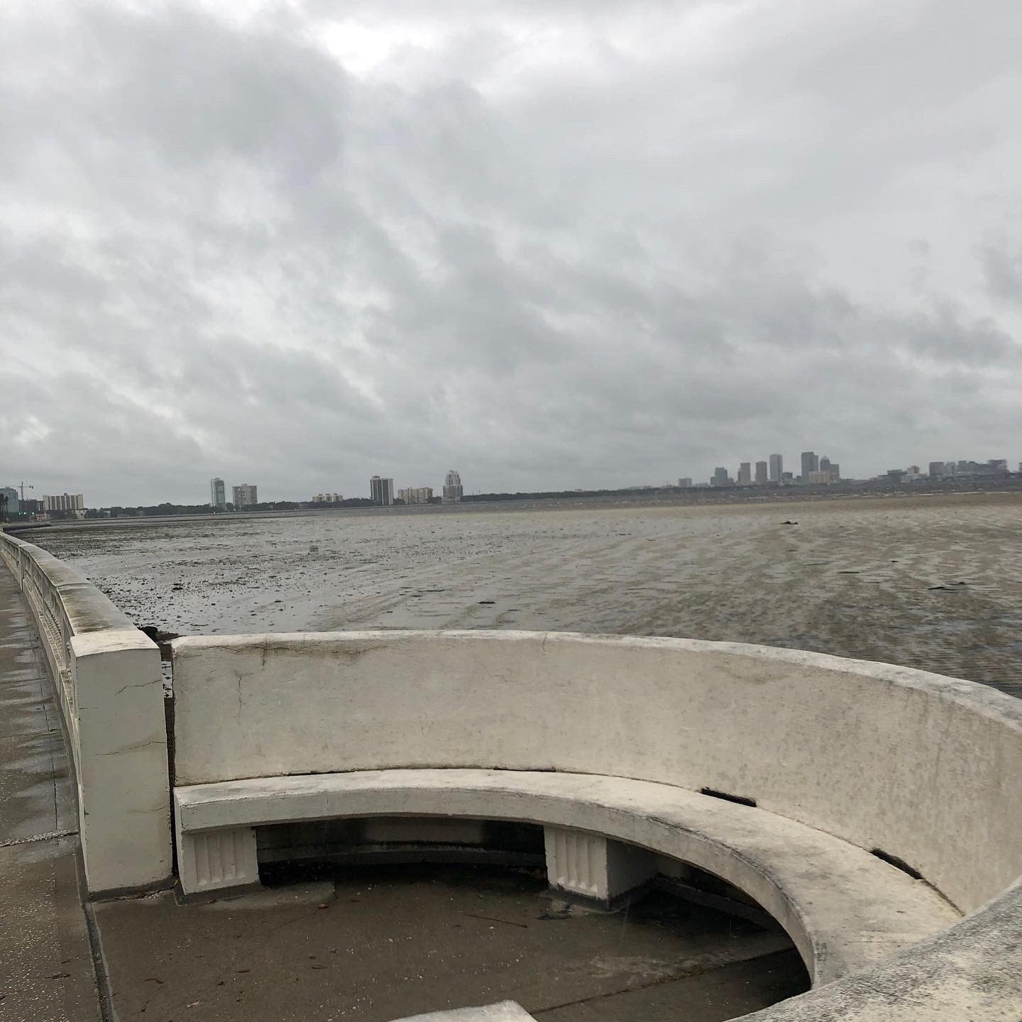 A partly empty Tampa Bay on Wednesday. A similar “reverse storm surge" phenomenon took place during 2017’s Hurricane Irma