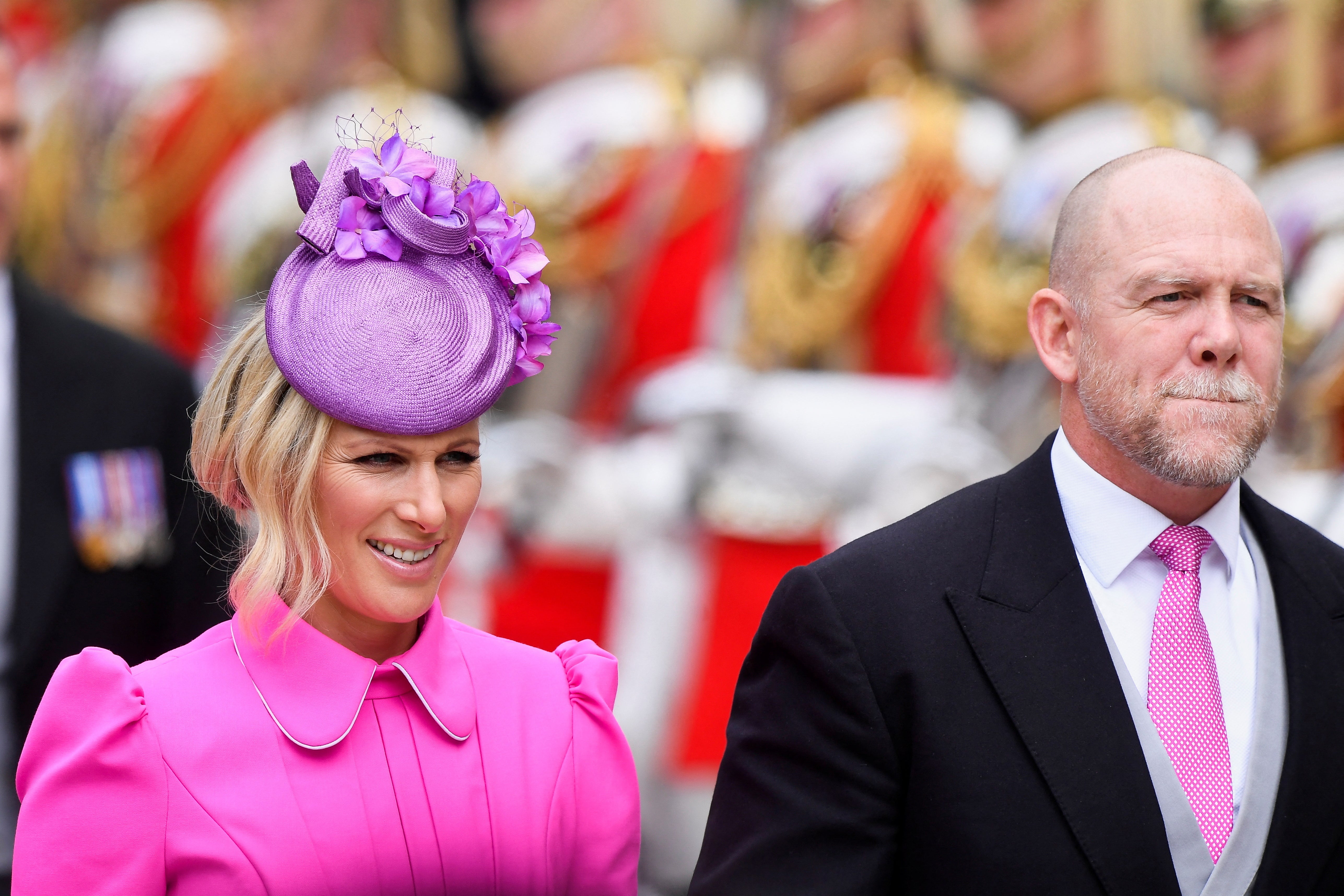 Mike Tindall with wife Zara who he says was deeply upset by the death of her grandmother (Toby Melville/PA)