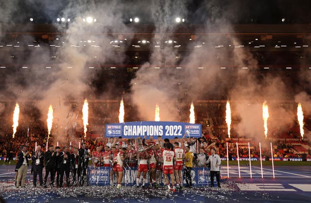 St Helens were the 2022 Super League champions but plans are being proposed to change the structure of the competition (Richard Sellers/PA)