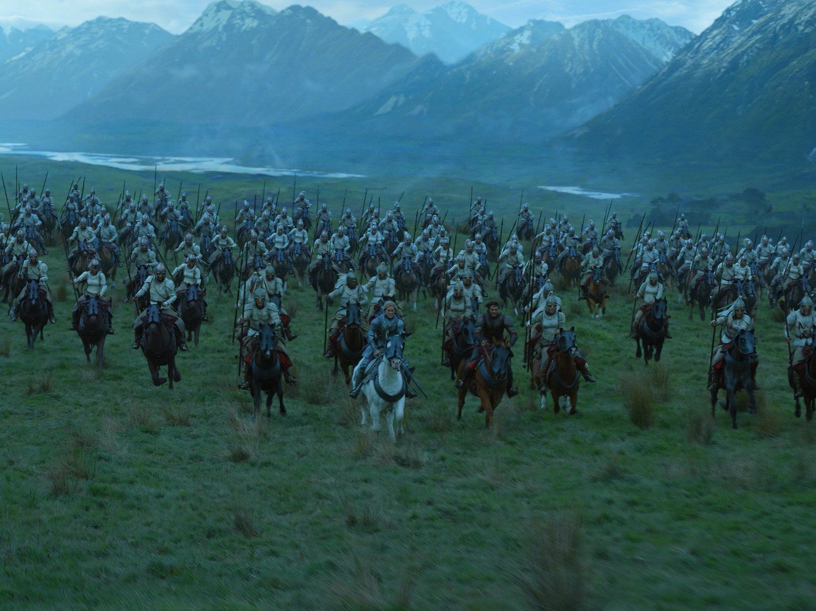 Galadriel (Morfydd Clark) leads the charge