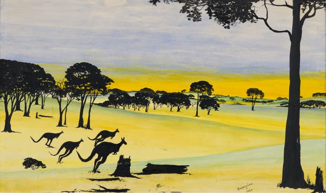 Bounding For Home by Barry Loo is a famous example of Carrolup art (The HerbertMayer Collection of Carrolup Artwork,Curtin University Art Collection/PA)