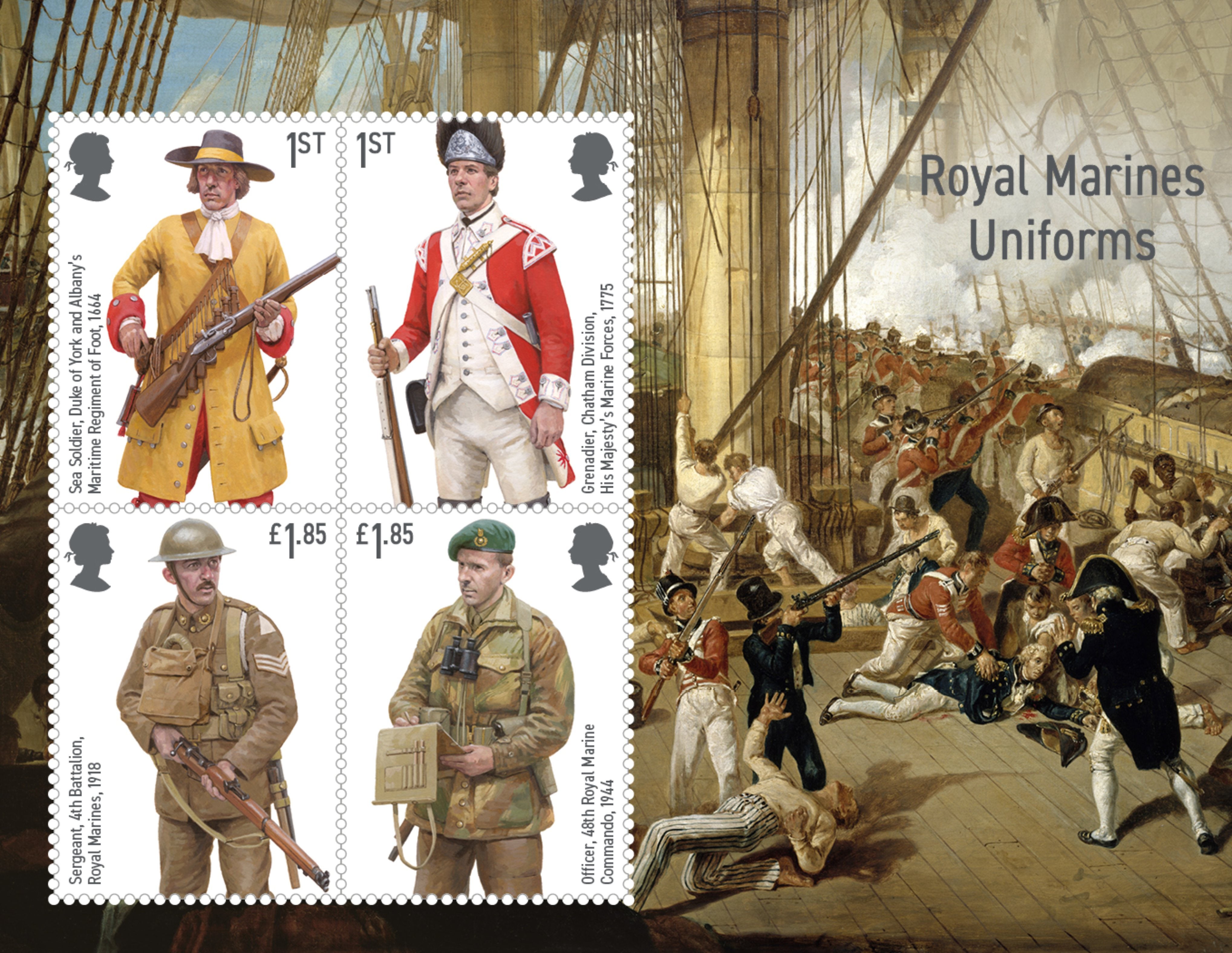 The mini set explores the Royal Marines’ uniforms from 1664 to 1944 (Royal Marines/PA)