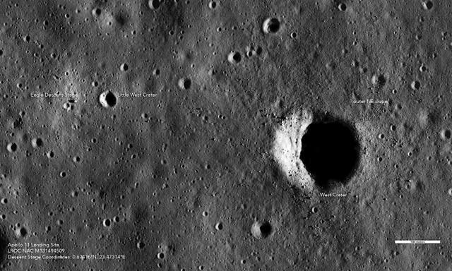 <p>Approach to the site of the first manned lunar landing, Tranquility Base</p>