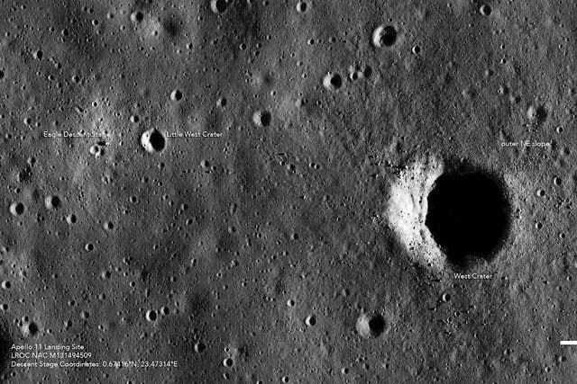 <p>Approach to the site of the first manned lunar landing, Tranquility Base</p>