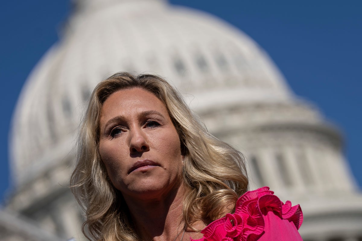 Marjorie Taylor Greene fronted an anti-trans rally outside Congress and only a dozen people showed up