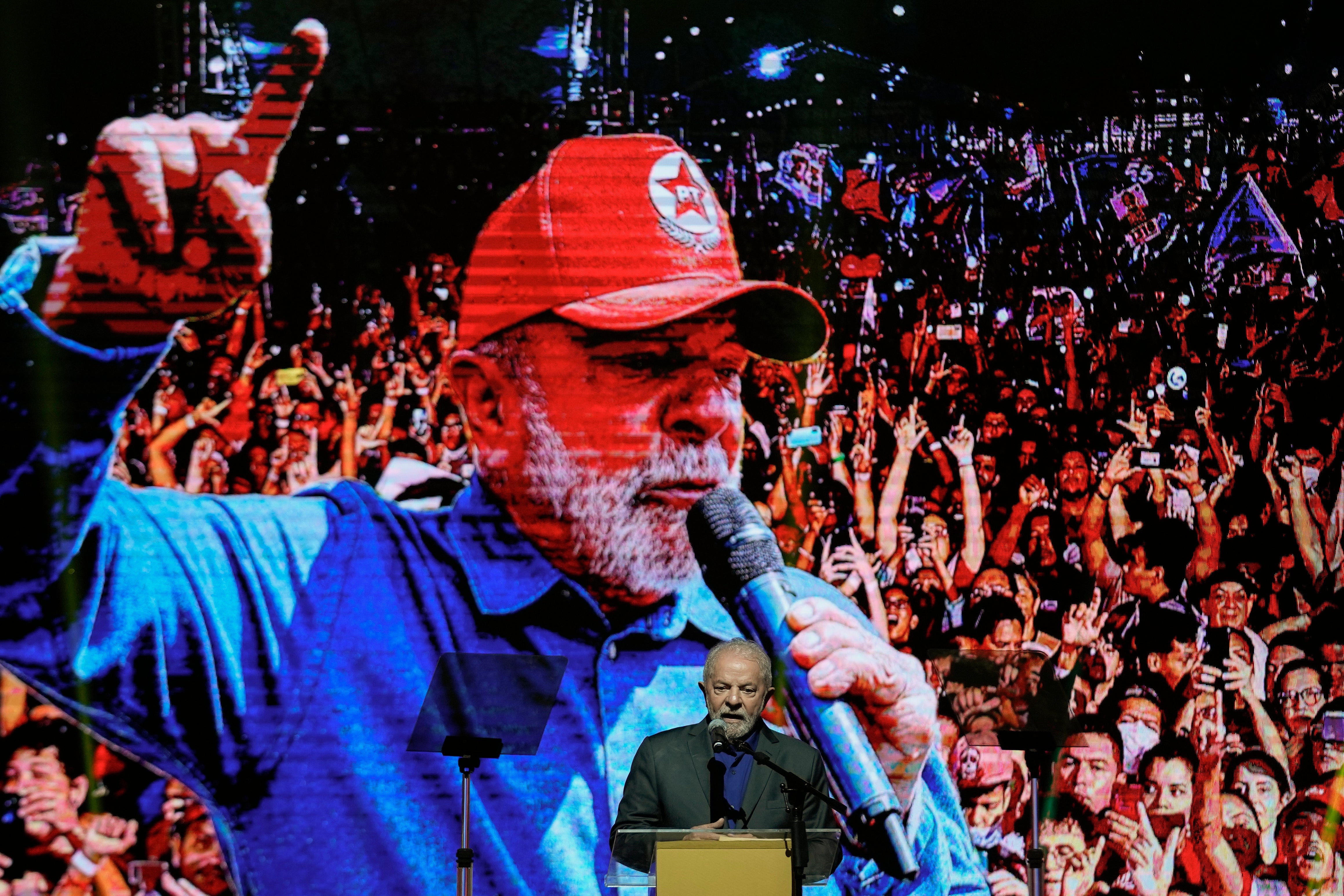 ‘Lula’ D Silva at a rally on Thursday