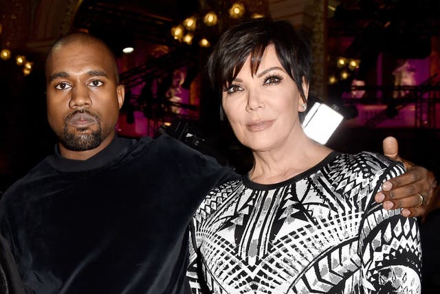 <p>Kanye West and Kris Jenner</p>
