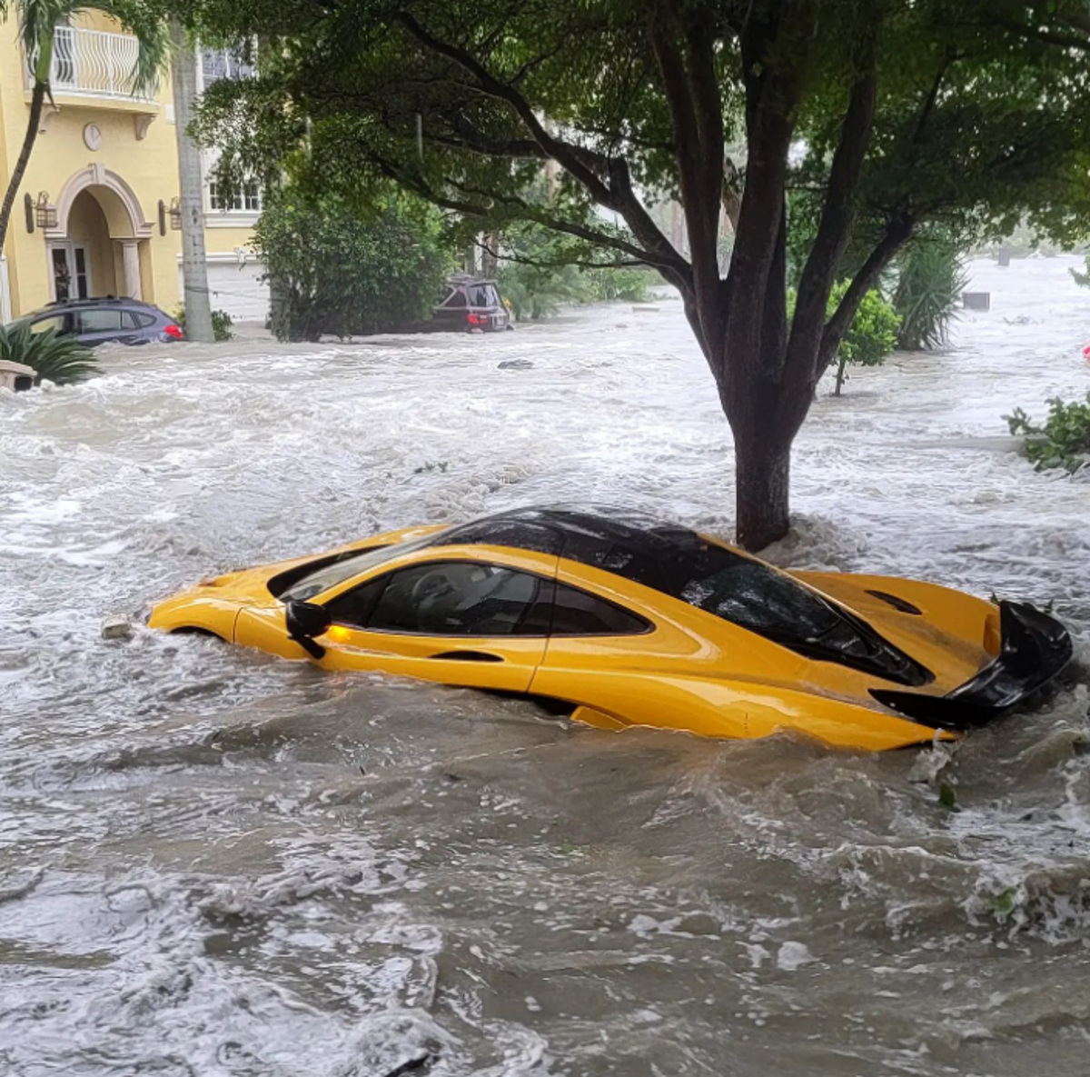 Luxury McLaren car worth over $1m washed out of Florida garage and submerged by Hurricane Ian
