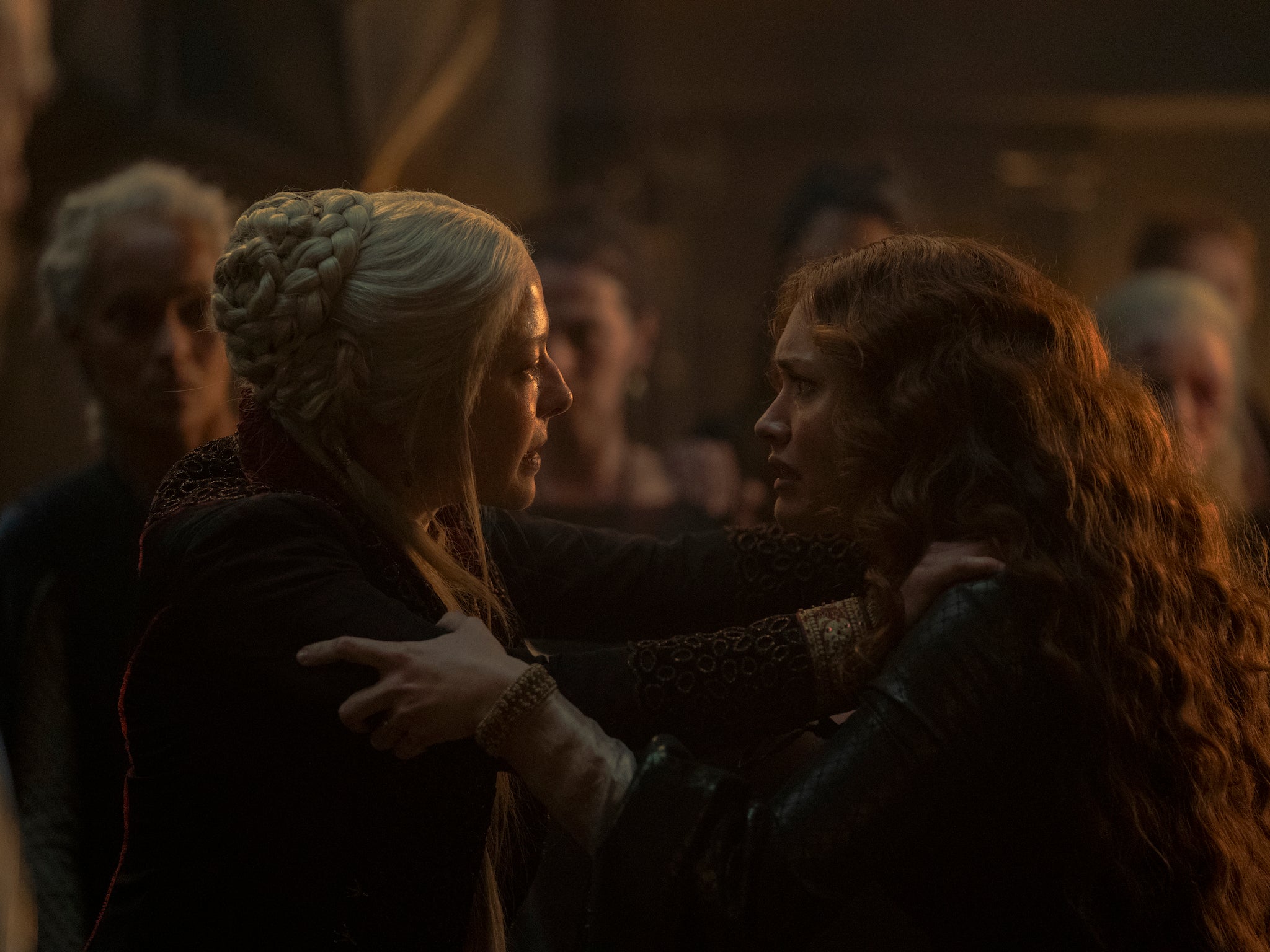 Olivia Cooke and Emma D’Arcy in a still from House of the Dragon
