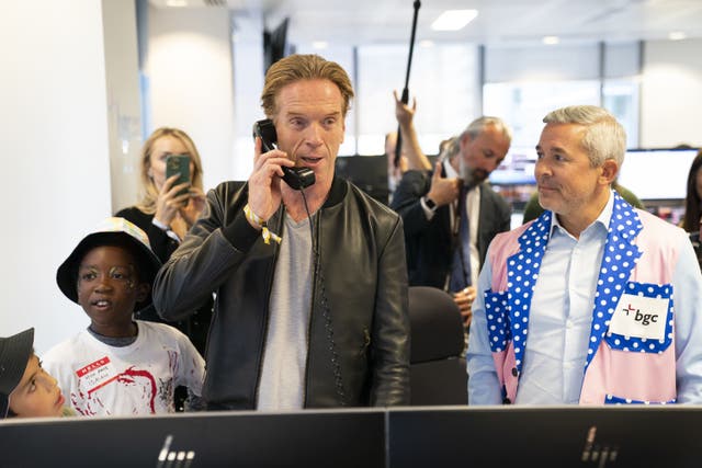 Damian Lewis during the BGC annual charity day at Canary Wharf in London (Kirsty O’Connor/PA)
