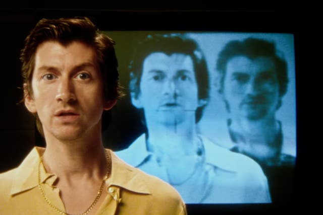 <p>Arctic Monkeys’ Alex Turner in ‘Body Paint’ music video</p>