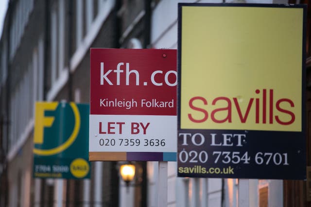 Landlords have called on the Chancellor to use up to £1.5 billion from the levelling up budget to stop tenants being forced out by soaring rents (Daniel Leal-Olivas/PA)