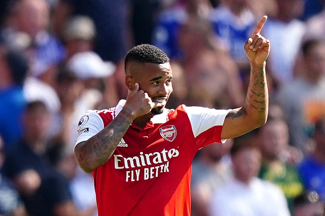 Arsenal’s Gabriel Jesus is on four yellow cards heading into the north London derby (Mike Egerton/PA)