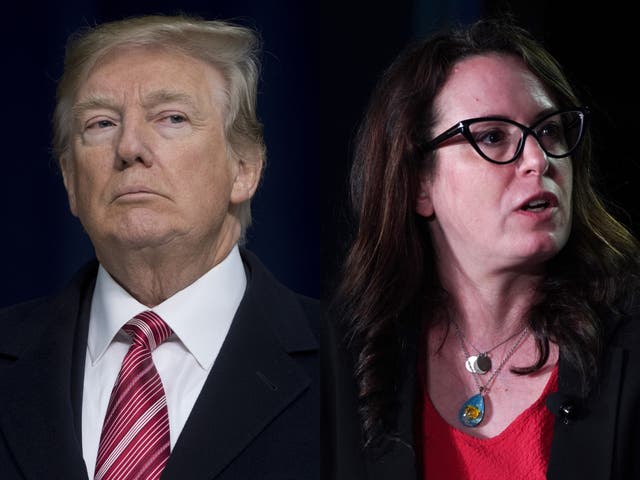 <p>Former President Donald Trump and New York Times writer Maggie Haberman </p>