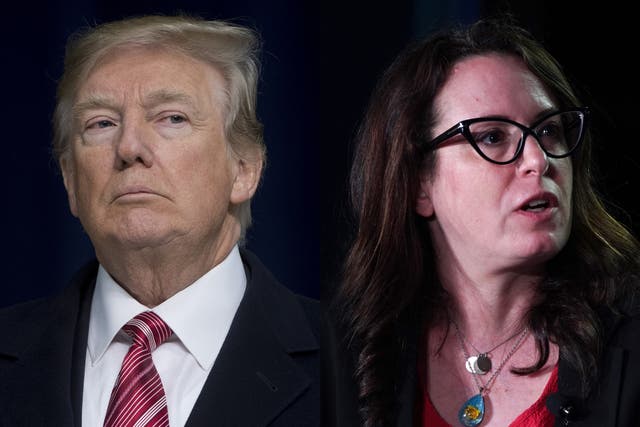 <p>Former President Donald Trump and New York Times writer Maggie Haberman </p>