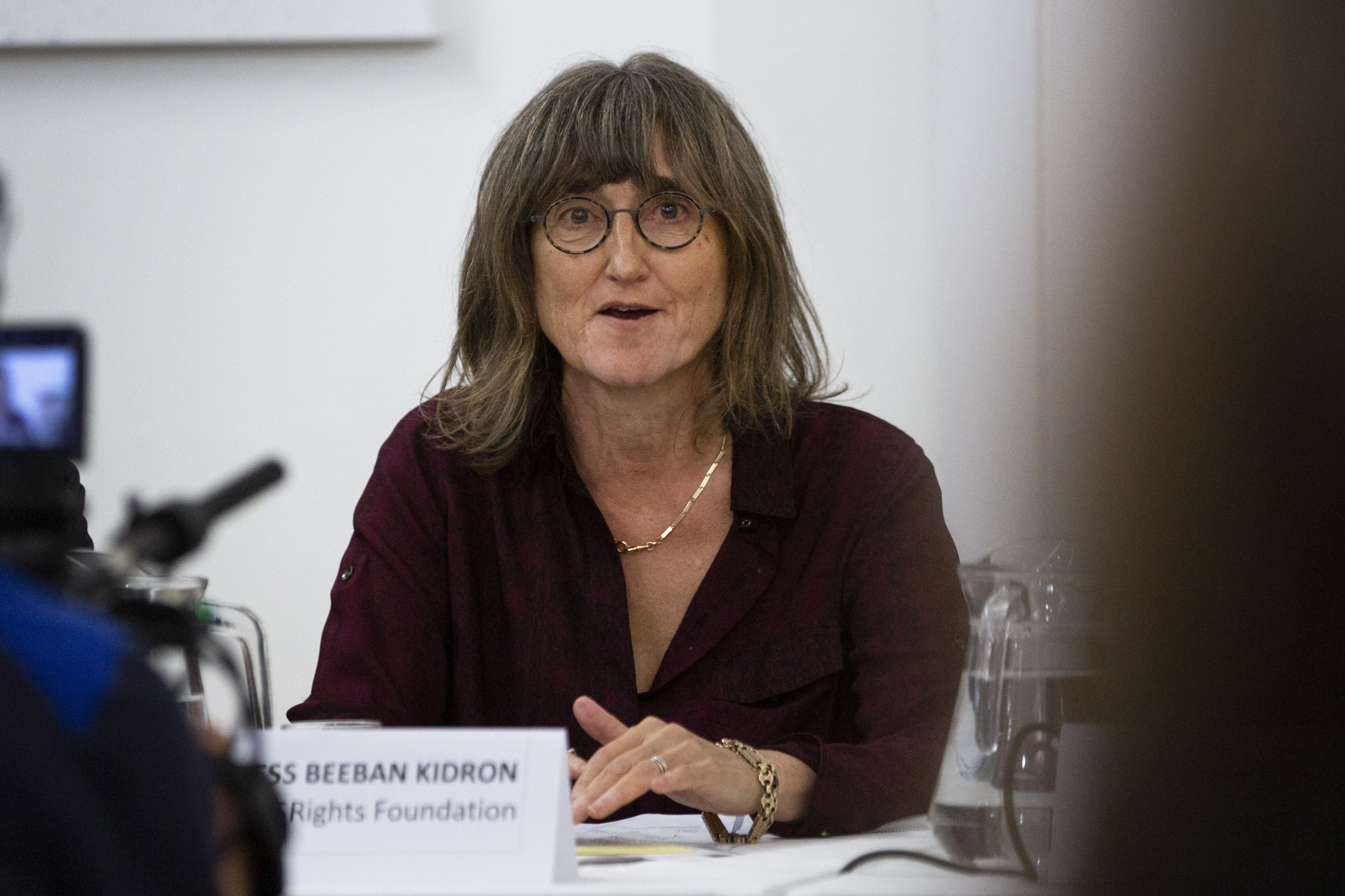 Baroness Beeban Kidron during a press conference in Barnet, north London, after the inquest into the death of schoolgirl Molly Russell (Joshua Bratt/PA)