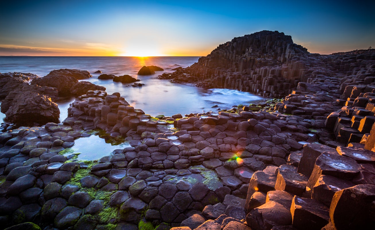 Giant’s Causeway at sunset