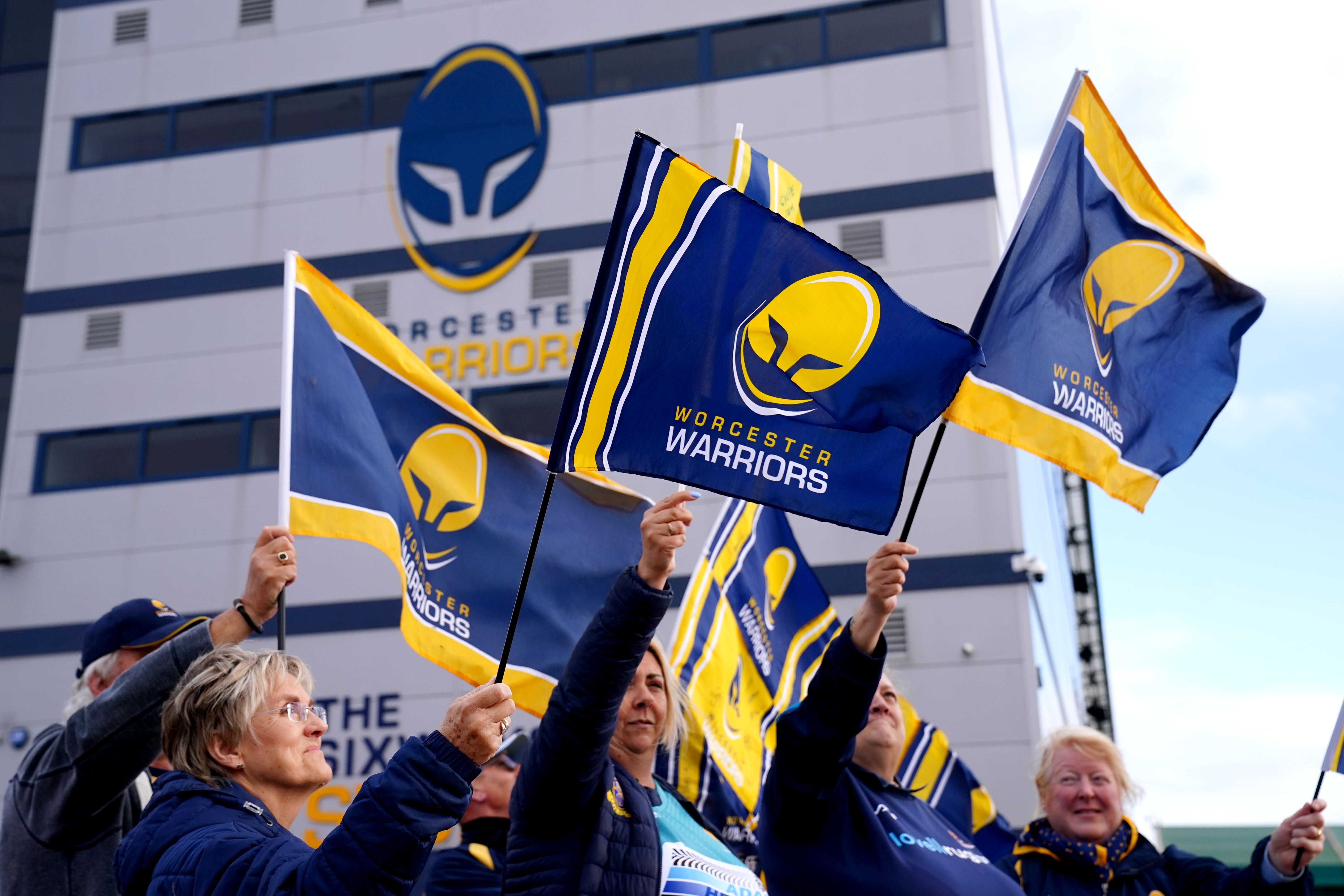 Worcester fans at Sixways Stadium (David Davies/PA).