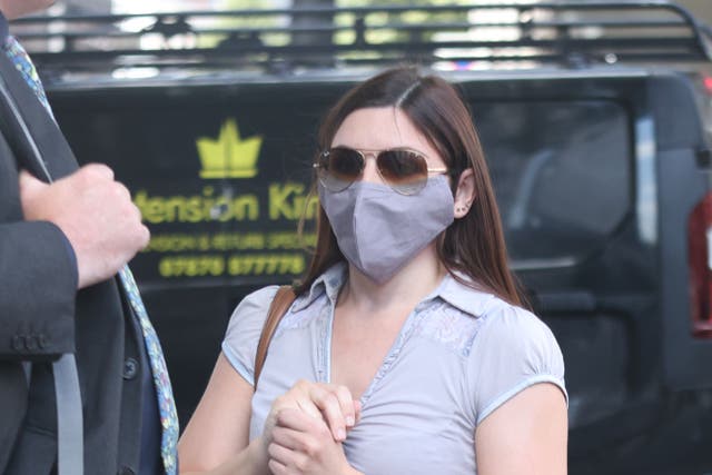 Metropolitan Police Sergeant Emily Joshi leaves Westminster Magistrates’ Court in London in July (PA)