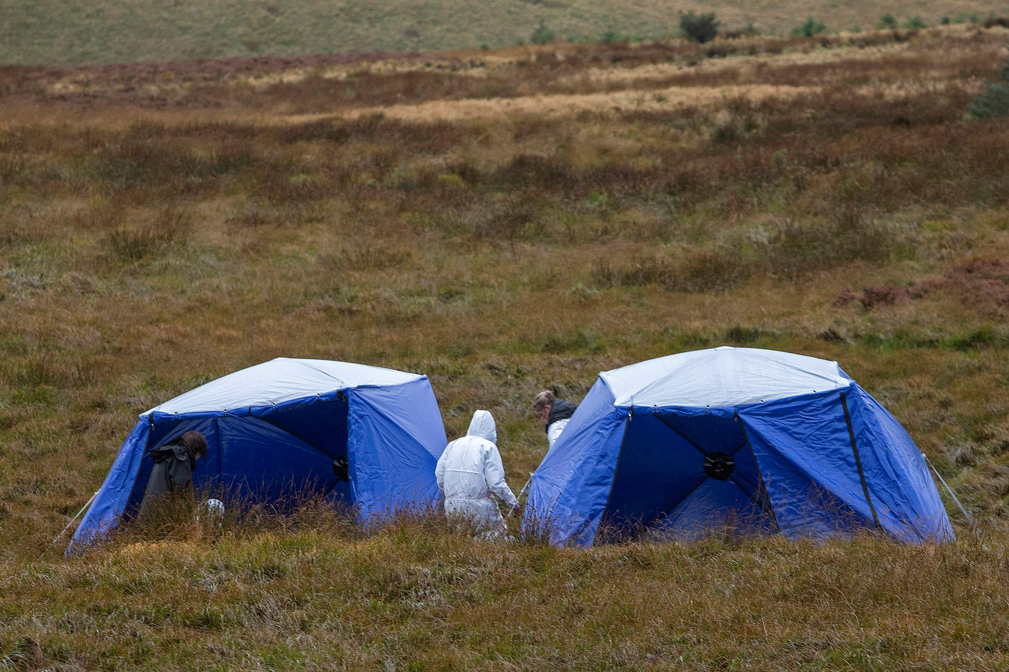 Police teams had to pause the work on Friday due to bad weather