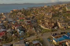 Philipines Typhoon Rai: Drone footage shows devastation as death toll hits 375
