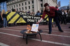 Thousands turn out for nationwide protests against cost of living crisis