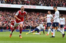 Granit Xhaka inspires Arsenal to impressive derby win over 10-man Tottenham