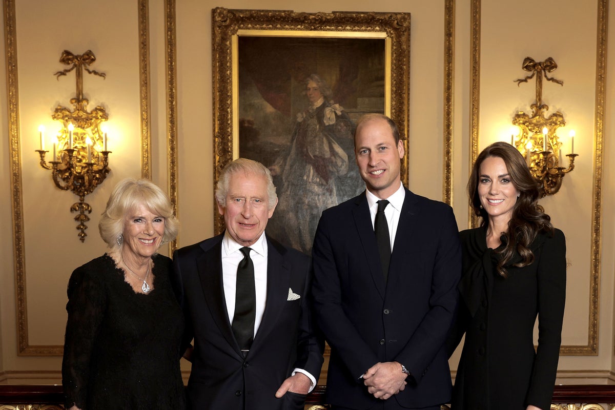 Smiling Charles, William, Camilla and Catherine captured in new image