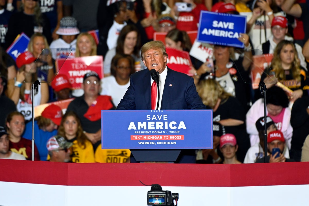 Trump news – live: Audio released of Trump taking credit for saving Ron DeSantis’s campaign