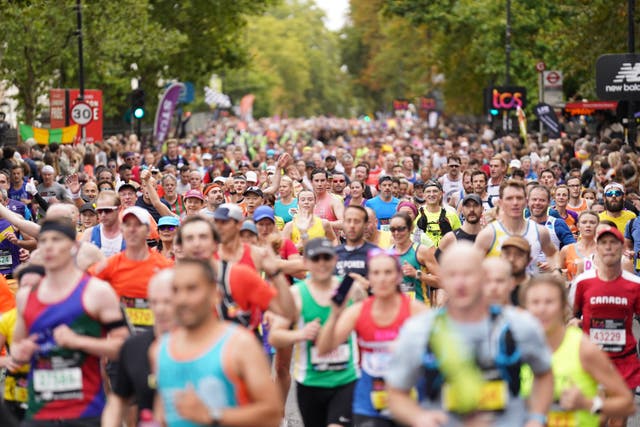 Thousand of runners are taking part in the London Marathon (James Manning/PA)
