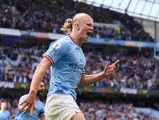 Erling Haaland’s goalscoring record for Man City is ‘scary’, Pep Guardiola admits after United thrashing