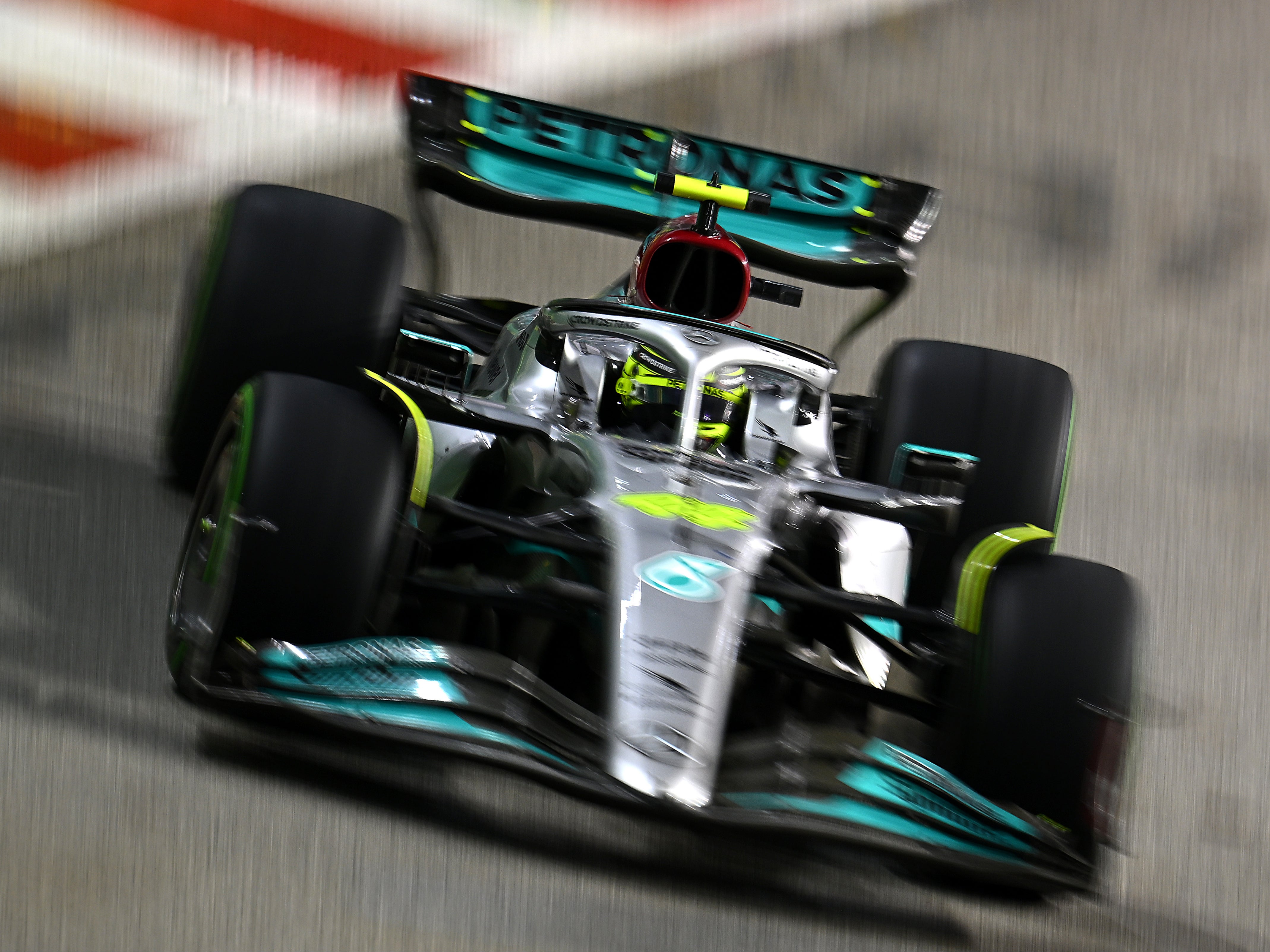 Lewis Hamilton in action at the Singapore Grand Prix