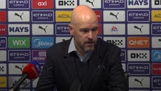 Man City v Man United : ‘We were not brave enough’ says Erik ten Hag after loss