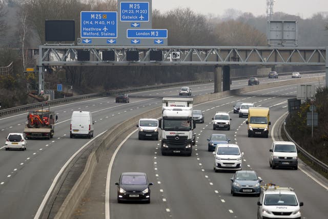 Three targets to boost smart motorway safety by the end of September were met but a fourth continues to be missed (Steve Parsons/PA)