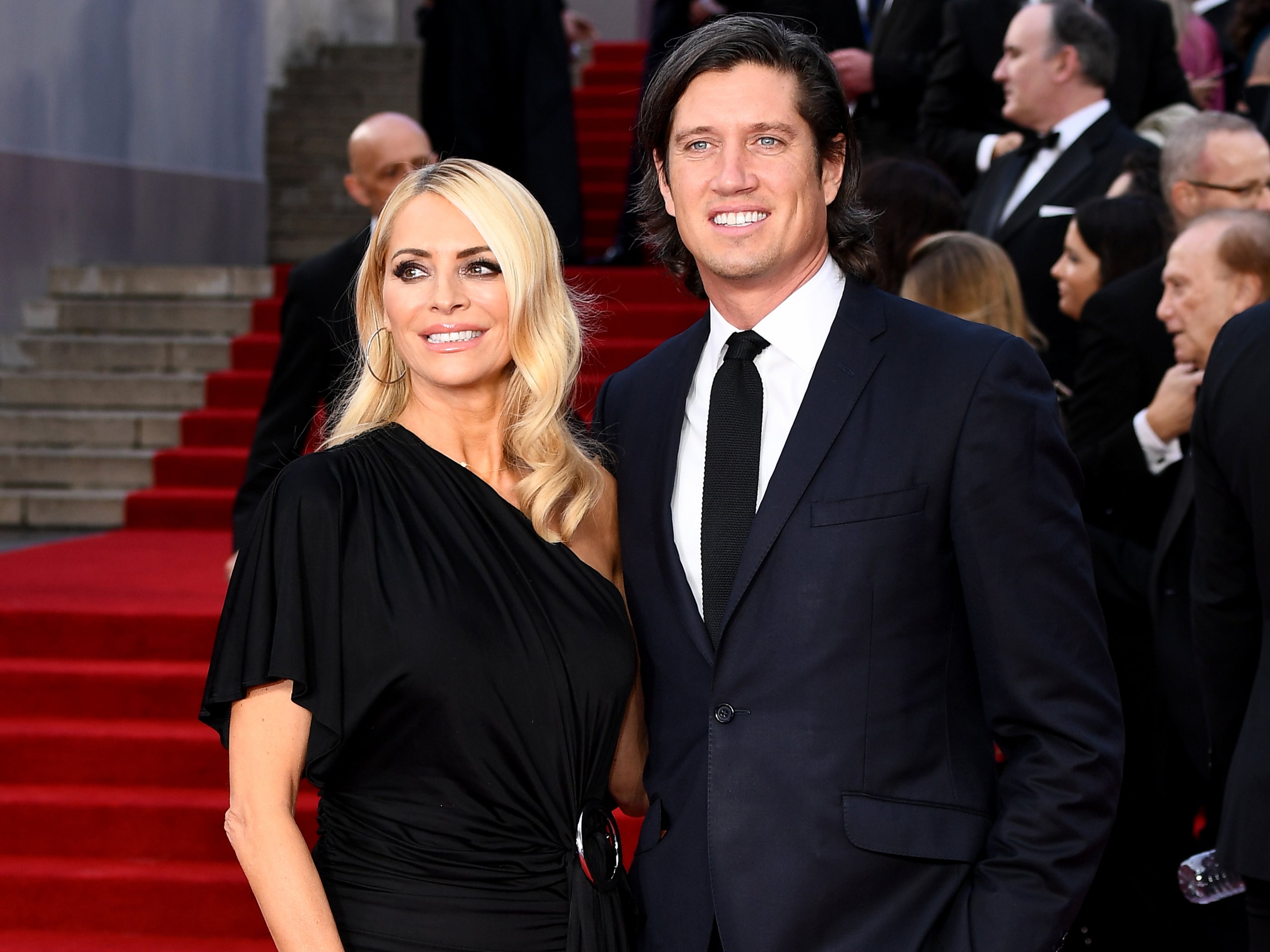 Tess Daly and Vernon Kay attend the World Premiere of "NO TIME TO DIE" at the Royal Albert Hall on September 28, 2021