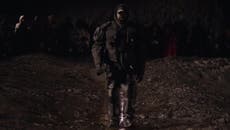 Kanye West walks with Balenciaga models in mud pit for Paris Fashion Week