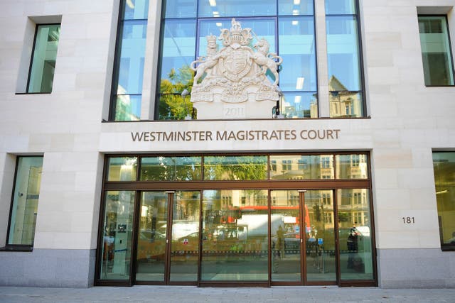 The hearing was held at Westminster Magistrates’ Court in London (Kevin Quigley/PA)