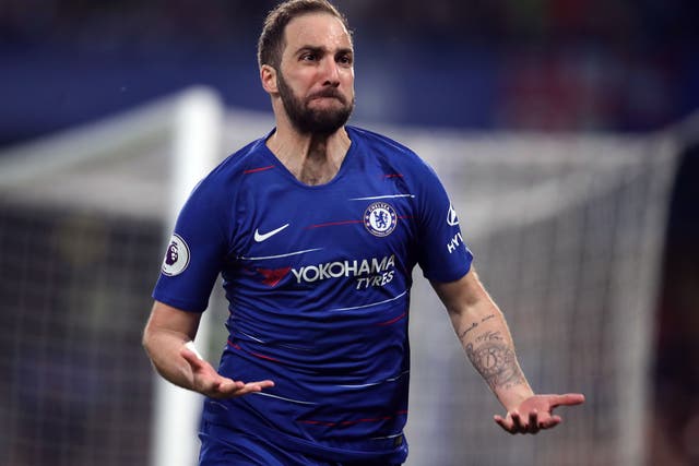 Gonzalo Higuain had a loan spell at Chelsea in 2019 (Adam Davy/PA)