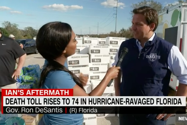 <p>Florida governor Ron DeSantis speaks to CNN. </p>