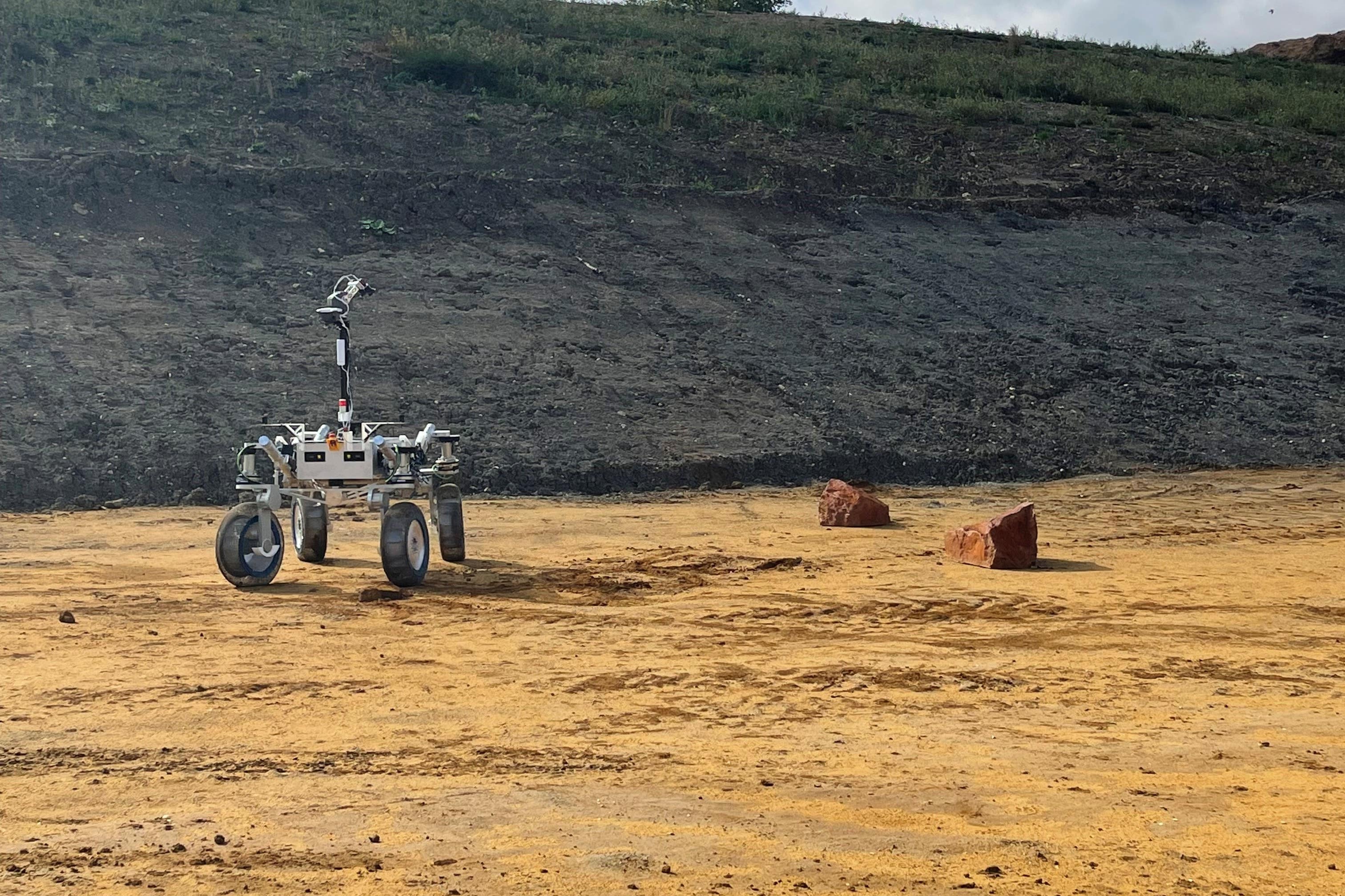 A planetary rover was put through its paces in a UK quarry (Nina Massey/PA)