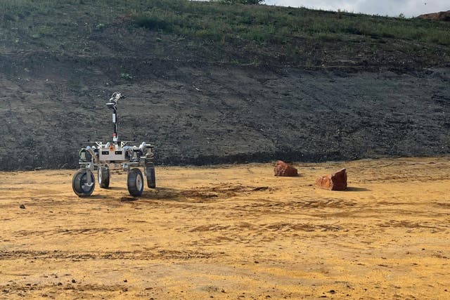 A planetary rover was put through its paces in a UK quarry (Nina Massey/PA)