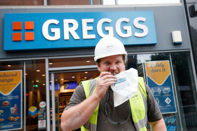 Bakery chain Greggs has revealed that its sales jumped by 15% over the past three months as cash-conscious consumers opted for value meals (Danny Lawson/PA)