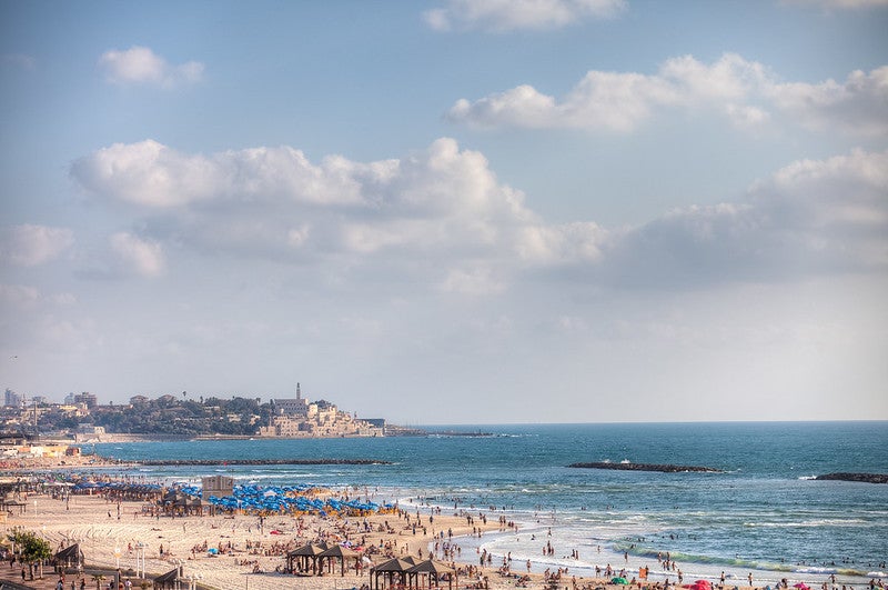 The beach in Jaffa, near Tel Aviv