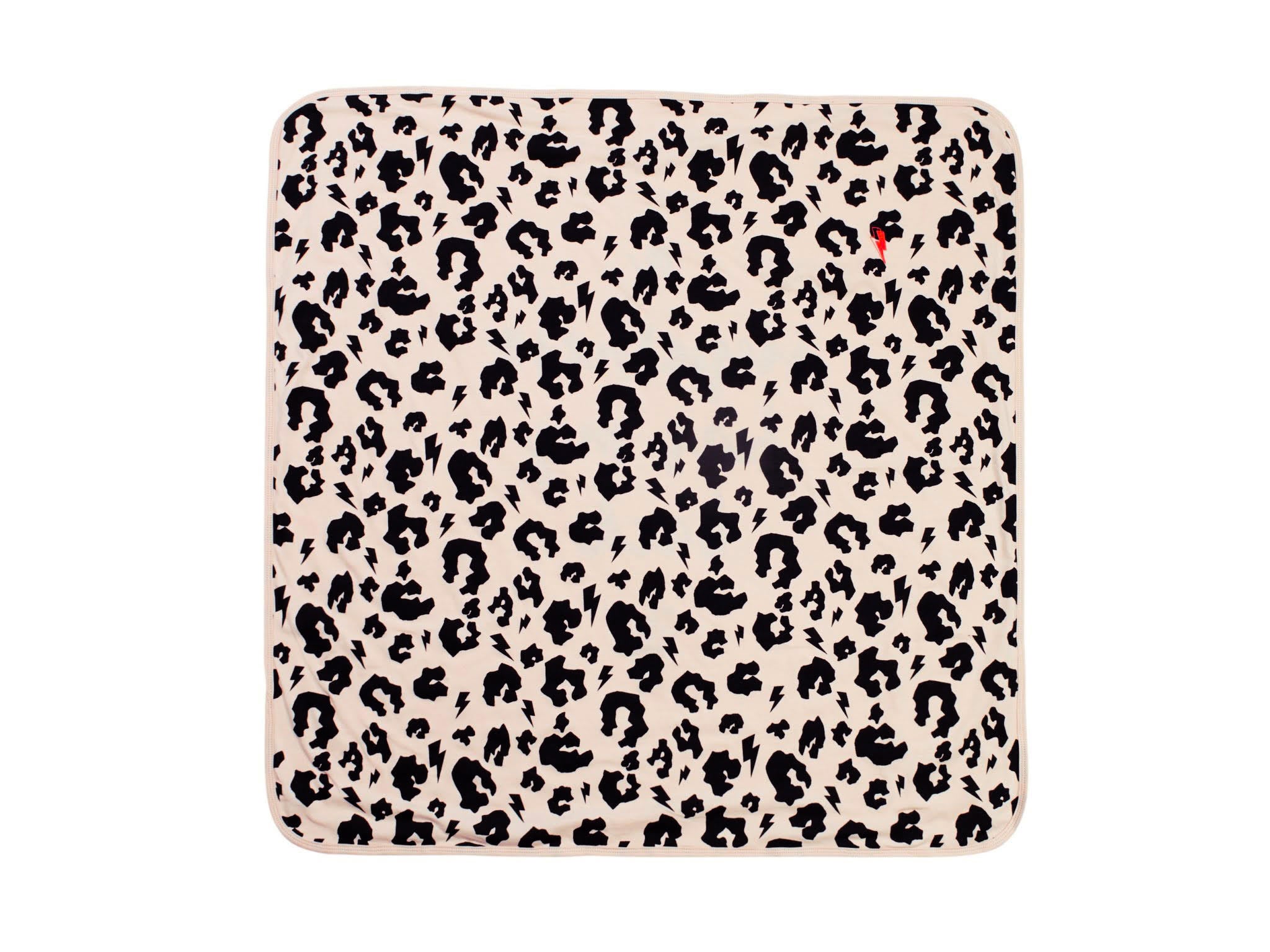 Scamp and Dude blush leopard baby blanket