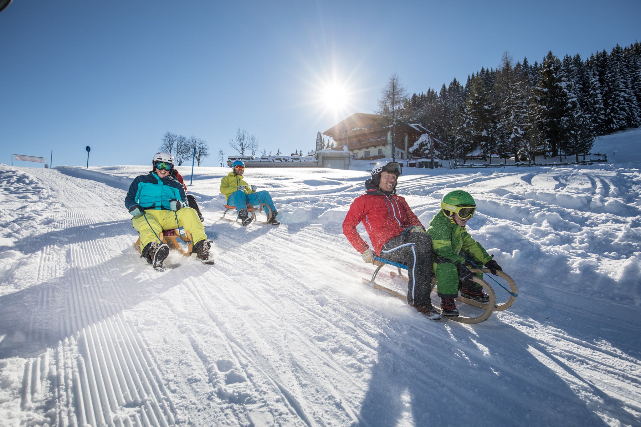 Swap your skis for a sled on a fun-packed family day out